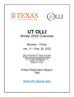 Ut Schedule Fall 2022 Catalogs & Schedules | Olli At The University Of Texas At Austin