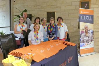 Welcoming committee at UT OLLI NOVA's 19-20 New Member Orientation